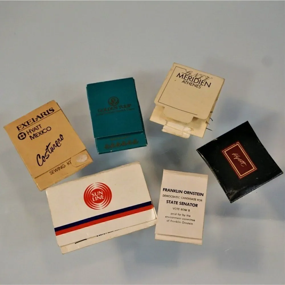 Vintage Advertising Matchbook Sewing Kits Travel Mending Kits Hotels Ocean Liner